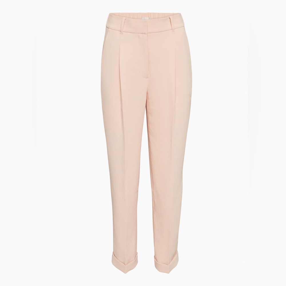 ARITZIA Wilfred Dashwood Pants, Crepette Blush Pink High Rise Trousers